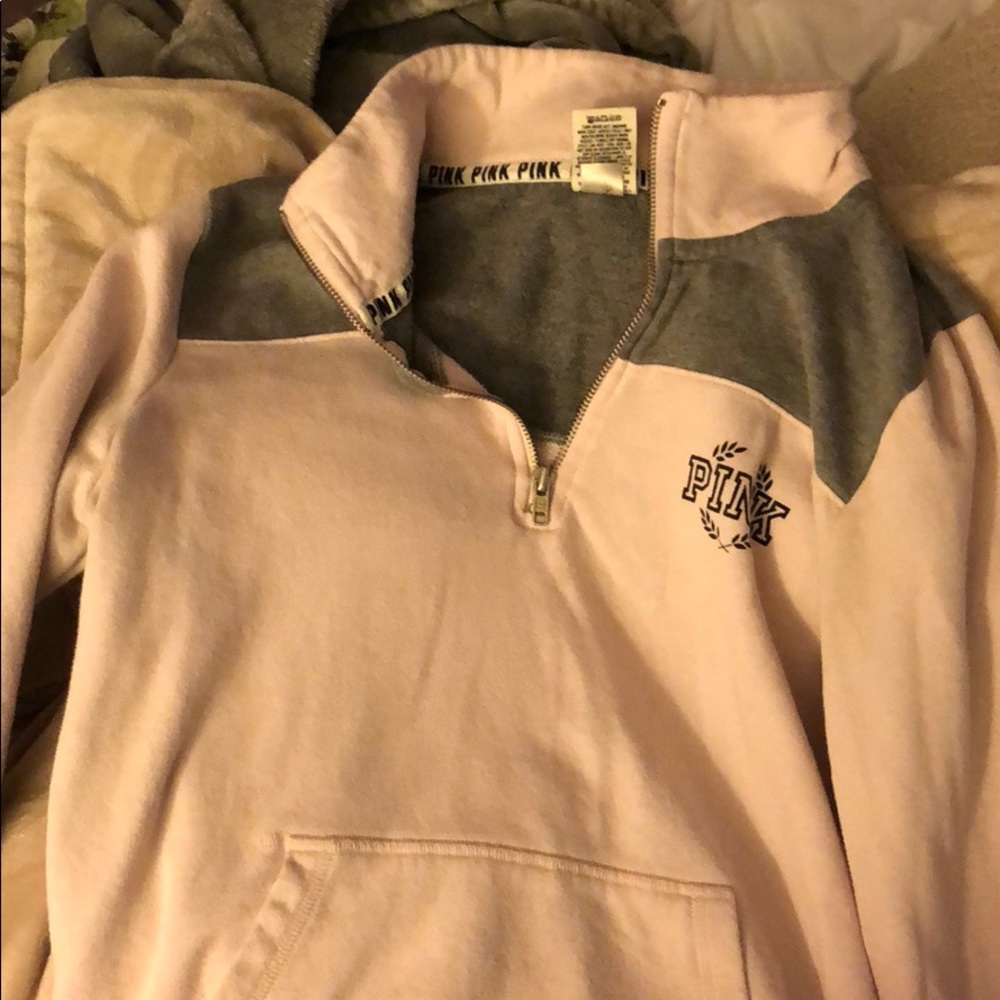 victoria secret/pink quarter zip